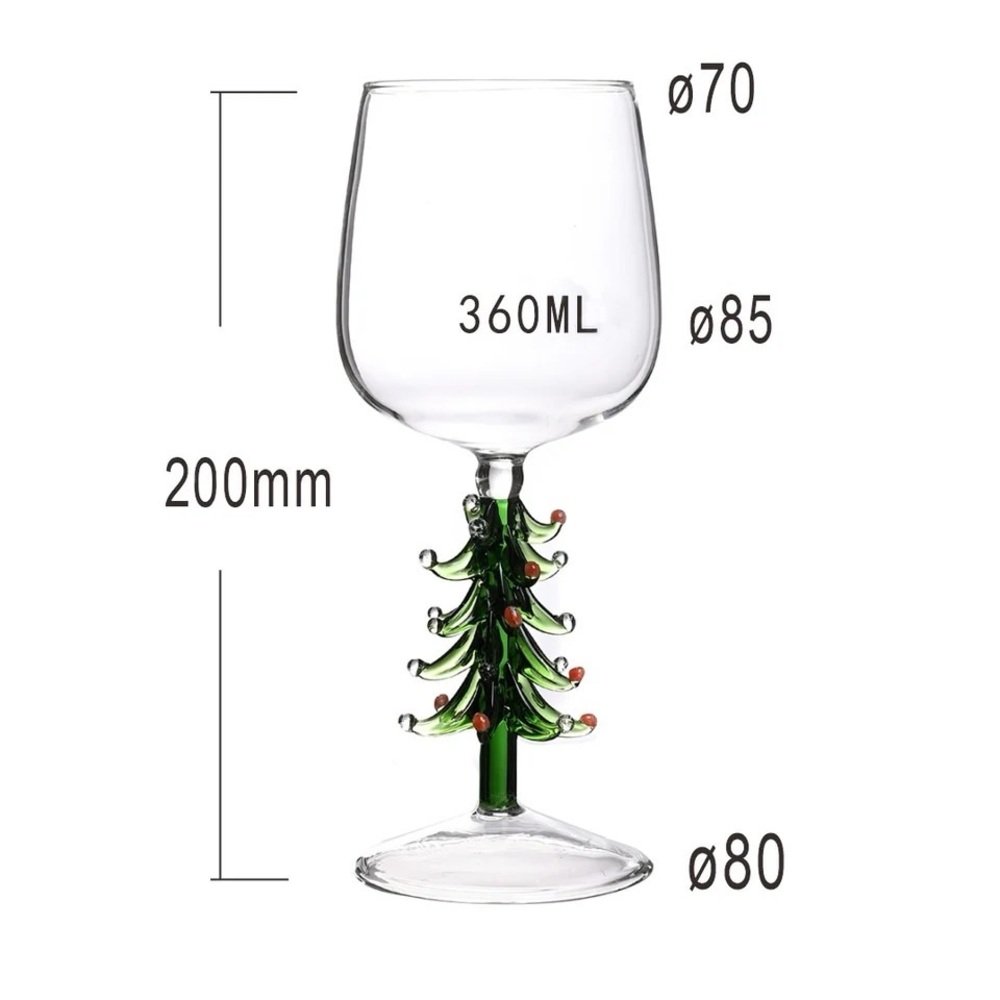 Christmas tree Wine glass